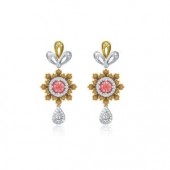 Designer Earrings with Certified Diamonds in 18k Yellow Gold - NCK1197EP